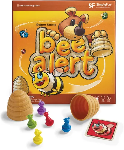 SimplyFun Bee Alert - Un juego de emparejar para niños que pone a prueba tu memoria y paciencia mientras aprendes a tomar turnos - Juego educativo