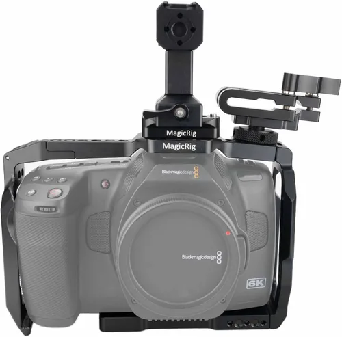 Miniatura 2 de BMPCC 6K Pro y 6K G2 Kit de jaula completa, con mango superior, riel NATO y soporte SSD T5, para cámara de cine Blackmagic Design Pocket 6K Pro y 6K