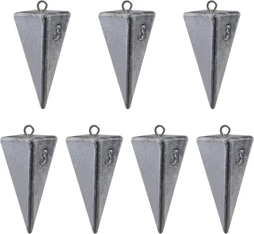 Miniatura 6 de Pyramid Sinkers Pesas de pesca de agua salada, peso de pesca para bagre, equipo de pesca de surf con caja de 1 oz, 2 onzas, 3 onzas, 4 onzas, 5