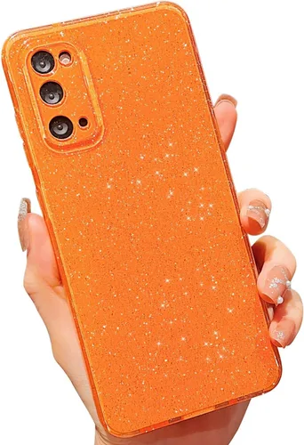 Miniatura 163 de MINSCOSE Compatible con Samsung Galaxy S22 Plus Case, Bonito Color Neón Brillante, con Purpurina Brillante Delgada Resistente a Golpes de Silicona