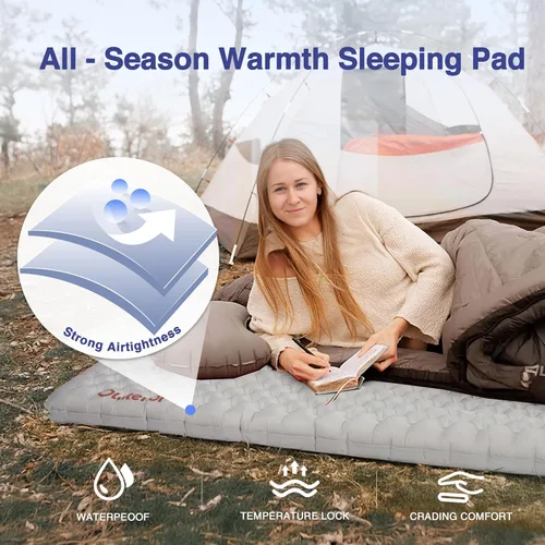 Miniatura 5 de Colchoneta de dormir ultraligera de 28 onzas, Colchoneta de dormir inflable aislada 7.2 R, colchoneta de dormir ligera para acampar, senderismo