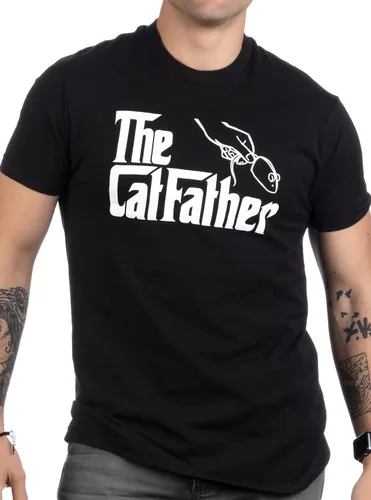 The Catfather - Camiseta divertida y divertida con humor divertido y lindo con diseño de gato y papá