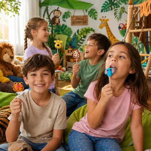 Miniatura 5 de Fruidles Zoo Animal Lollipop Suckers Candy, caramelos duros envueltos individualmente sin grasa con divertidos diseños de animales de zoológico