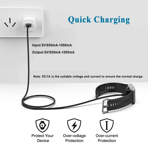 Miniatura 4 de Cable de carga compatible con cargador Fitbit Ionic, adaptador de cable de cargador USB de repuesto de 3.3 pies para reloj inteligente iónico