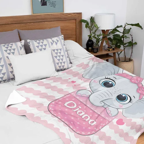 Miniatura 157 de Artsadd Manta de bebé personalizada para niños y niñas con nombre, manta personalizada con nombre de bebé con patrón de unicornio, manta