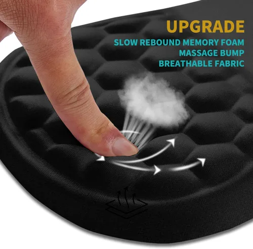 Miniatura 2 de Hokafenle Alfombrilla ergonómica para mouse con soporte de muñeca, reposamuñecas para aliviar el dolor del túnel carpiano, con espuma viscoelástica