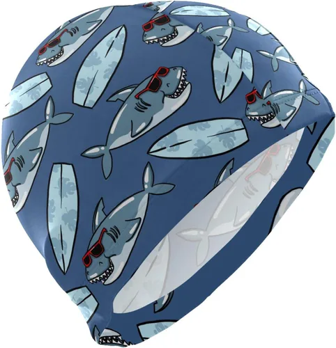 Miniatura 15 de Gorra de natación unisex para adultos, diseño divertido creativo de poliéster