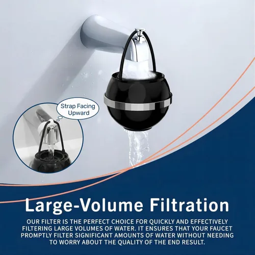 Miniatura 5 de Filtro de baño para bañera, filtro de agua Kinder para bañera, suavizante de agua dura para eliminar el plomo, el cloro y el flúor, mejorar