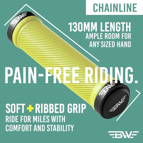 Miniatura 3 de BW Empuñaduras de cadena – Puños de manillar de bicicleta MTB con bloqueo doble – Múltiples opciones