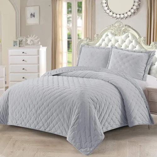 Miniatura 6 de Royal Hotel Bedding Edredón de terciopelo esponjoso tamaño individual XL, color beige terciopelo de 68 x 90 pulgadas, juego de 2 piezas, edredón