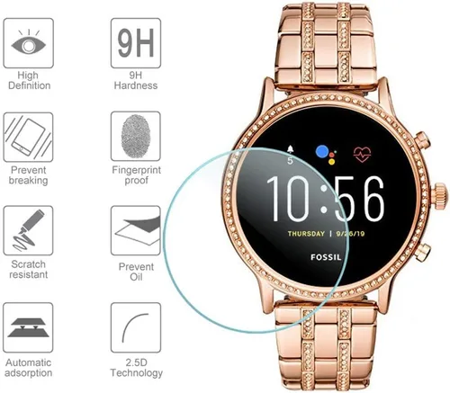 Miniatura 4 de Suoman Paquete de 3 protectores de pantalla para Fossil Gen 5 Julianna HR y Fossil Gen 6 para mujeres y hombres, película protectora de pantalla