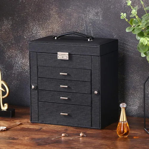 Miniatura 9 de ANWBROAD Joyero con cajones extraíbles para mujer organizador de joyas grande de diferentes maneras para todas tus joyas estuche de joyería
