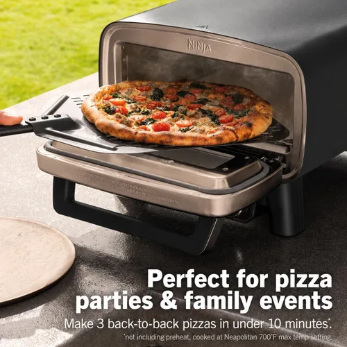Miniatura 6 de Horno de pizza artesanal Ninja al aire libre, de 12 pulgadas, pizza en 3 minutos, napolitana, masa fina, estilo Nueva York y Chicago, personalizado
