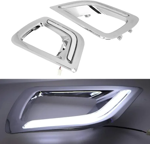 Miniatura 4 de ARAMOX Lámpara de circulación diurna, 2 unids 12V LED diurna luz de dos colores con luz de giro apto para NP300 15-18