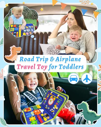 Miniatura 3 de Exorany Busy Board Juguetes Montessori para Niños Pequeños y Niñas Regalos de Cumpleaños, Juguetes Sensoriales para Niños Pequeños, Actividades