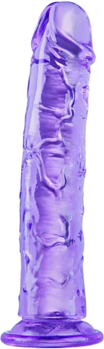 Miniatura 6 de Consolador pequeño de 7 pulgadas realista, juguete sexual suave y realista para principiantes, pene delgado transparente con fuerte ventosa