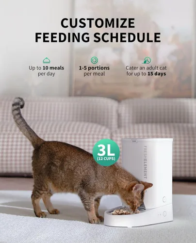 Miniatura 3 de PETKIT Comedero Automático para Gatos, Comedero Automático para Perros WiFi 2.4G, Dispensador de Comida para Mascotas con Control de Aplicación