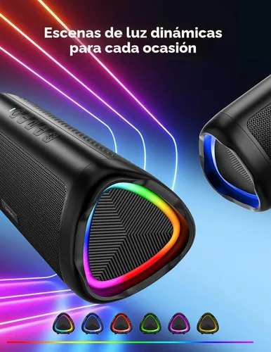 Miniatura 3 de Altavoz Bluetooth, sonido HD de 20 W, inalámbrico portátil, IPX5 impermeable, hasta 24 horas de reproducción, TWS, para hogar, fiesta, exterior