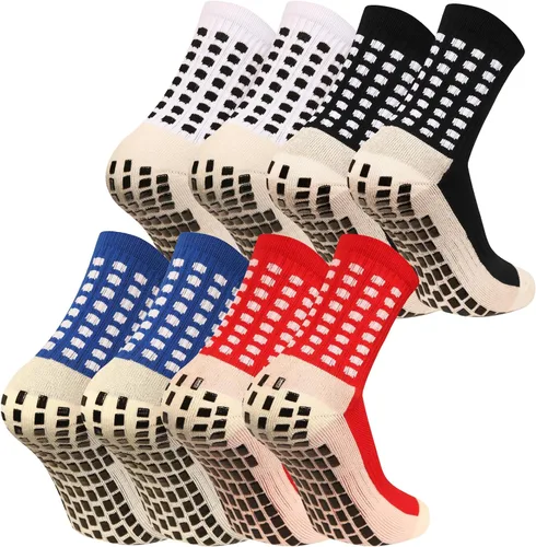 Miniatura 7 de fjberrtsat Calcetines para hombre de fútbol sin deslizamiento, antideslizantes, para fútbol y baloncesto, con almohadillas antideslizantes