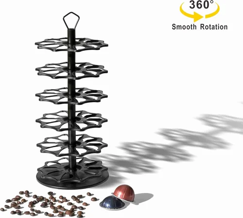 Miniatura 3 de FlagShip Soporte para cápsulas de café de 6 niveles Vertuo, soporte de almacenamiento para cápsulas Vertuoline (capacidad de 60 cápsulas)