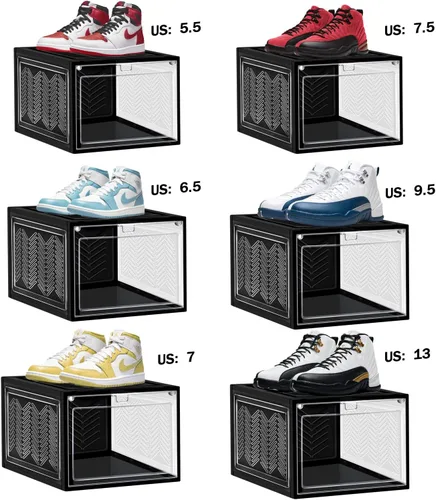 Miniatura 5 de Cajas de zapatos para zapatos, organizador de zapatos para armario, cajas de almacenamiento de zapatos, cajas de zapatos transparentes, cajas