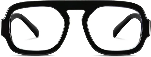 Aviator Blue Light Blocking Glasses for Women Men Square Flat Top Computer TV Eyeglasses Anti Eyestrain