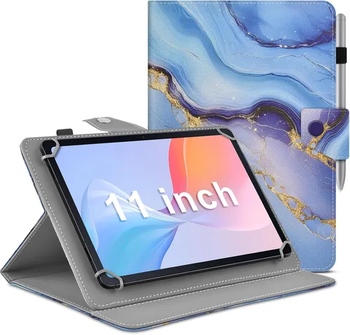 DETUOSI Funda universal para tablet de 9, 9.7, 10.1, 10.2, 10.5, 10.9, 11 pulgadas, funda protectora portátil de piel sintética con soporte de piel