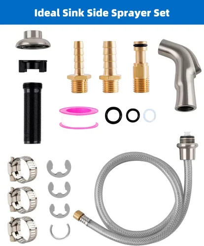 Miniatura 2 de Hygie Rinse Accesorio universal para grifo de fregadero de cocina, accesorio de cabezal rociador compatible con el rociador de grifo Moen, rociador