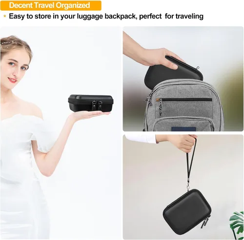 Miniatura 8 de Elonbo Estuche de transporte para cámara instantánea Fujifilm Instax Mini EVO/cámara híbrida de película instantánea EVO, 2 en 1 portátil mini Negro