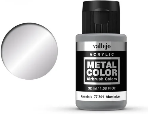 Miniatura 3 de Vallejo - Color Metálico Aluminio 32 ml (1.08 fl.oz.) Reproduce fielmente diferentes acabados metálicos