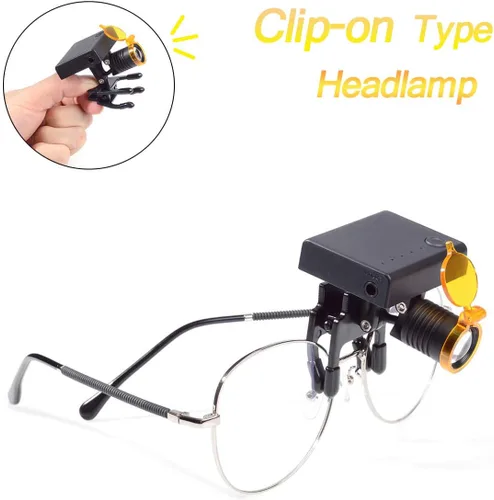 Miniatura 2 de Cabeza 3W para gafas con clip óptico tipo + caja de almacenamiento (3W)