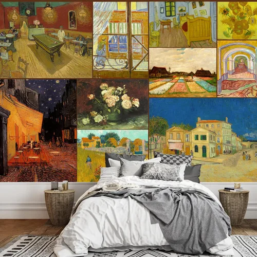 Miniatura 37 de wall26 - Noche estrellada sobre el ródano por Vincent Van Gogh - Impresionismo holandés - Mural de pared grande para despegar y pegar del artista