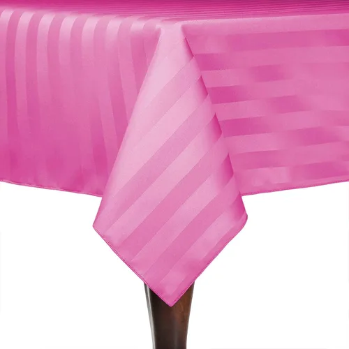 Miniatura 23 de Ultimate Textile Mantel rectangular de rayas satinadas, 59.8 x 90.2 in, color marrón oscuro