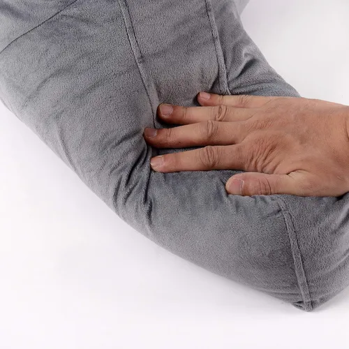 Miniatura 8 de Cheer Collection - Almohada de lectura y juego de espuma con reposabrazos y funda de terciopelo lavable
