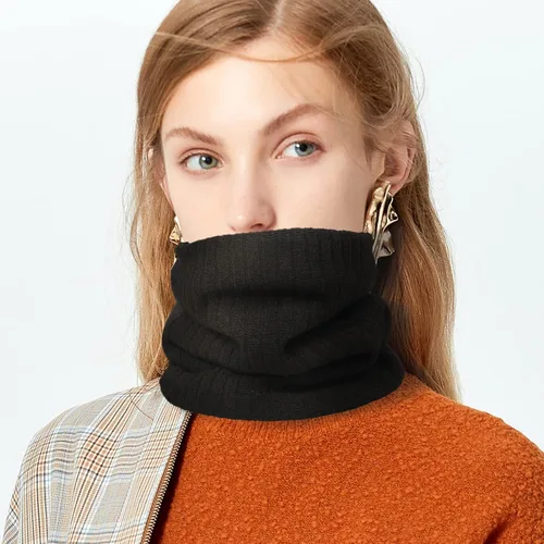 Miniatura 5 de Bufanda de cuello de punto de invierno, calentador de cuello para hombres y mujeres, a prueba de viento, bufanda de esquí para clima frío, deportes