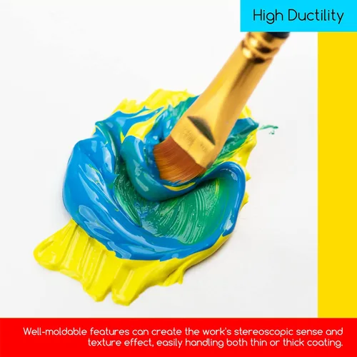 Miniatura 9 de MEEDEN Juego de pintura acrílica de cuerpo pesado, tubos de pintura artística de 100 colores para pintar en lienzo, madera y tela, pinturas