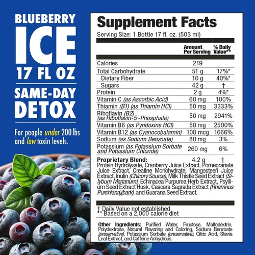 Miniatura 2 de Rescue Detox ICE - Sabor a arándano Máxima fuerza (32 onzas) (17 onzas, arándano)