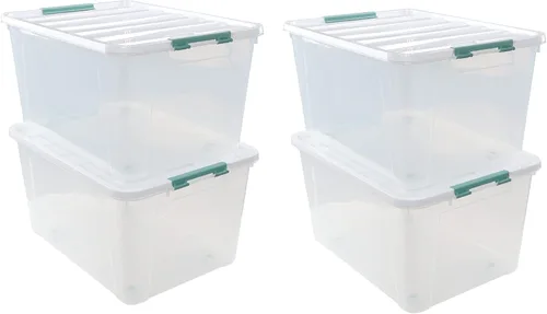 Miniatura 10 de Contenedores de almacenamiento apilables, contenedores de almacenamiento debajo de la cama con tapas, organizador de zapatos, contenedores
