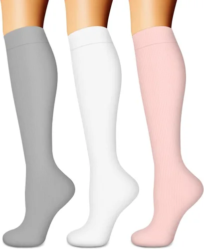 Miniatura 72 de Calcetines de compresión para mujeres y hombres (3 pares) – El mejor apoyo para enfermeras, correr, senderismo, recuperación y calcetines de vuelo