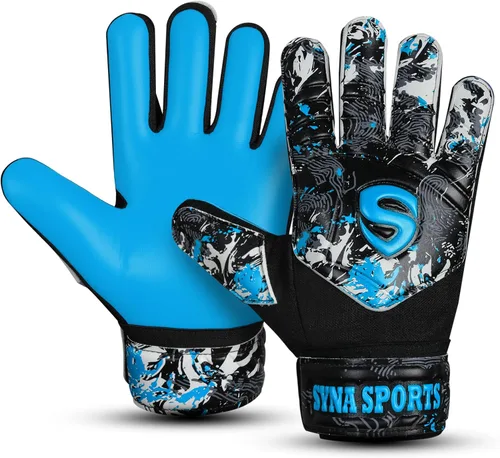 Miniatura 7 de Guantes de portero de fútbol para niños y jóvenes, guantes de portero de fútbol de 0.157 pulgadas (0.157 in), antideslizantes, resistentes, palma