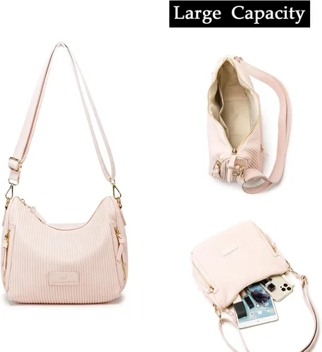 Miniatura 3 de Bolso de hombro para mujer, de cuero, plisado, informal, a la moda, bolso hobo