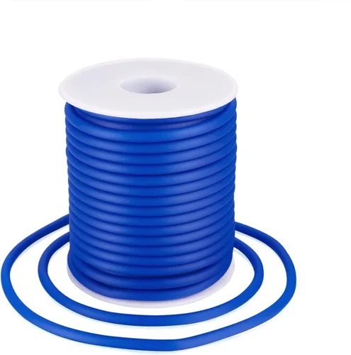 Miniatura 73 de FASHEWELRY 3 rollos de cables de goma huecos para tejer, cable de peluquero de 0.079 pulgadas (0.079 in), cables de silicona para tejer puntada