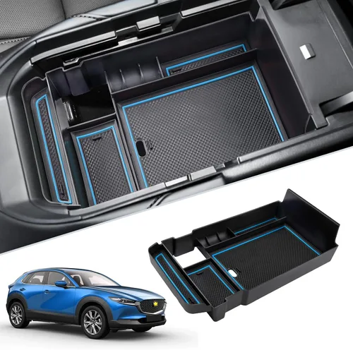 SKTU Organizador de consola central para Mazda CX-30 2020-2026 2023 2024 2025 2026 CX-30 Accesorios 2024 2025 2026 CX30 bandeja de consola central