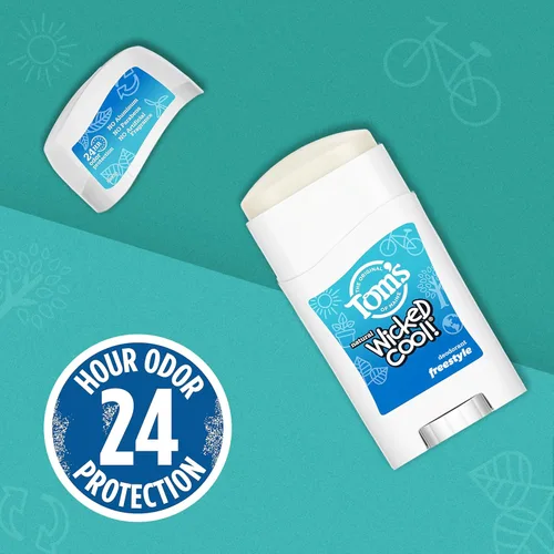 Miniatura 3 de Tom’s of Maine Freestyle ¡Locamente genial! Desodorante natural para adolescentes, barra de desodorante sin aluminio, 1.6 onzas (paquete de 3)