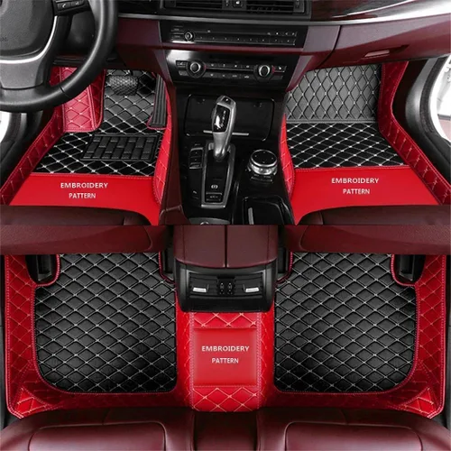 Miniatura 27 de Personaliza las alfombrillas de cuero de lujo de protección para todo tipo de clima para automóviles, SUV y camiones según el modelo automotriz beige