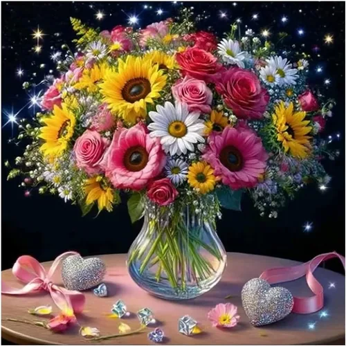 Miniatura 16 de hill froeistung Kits de Pintura de Diamantes 5D de Flores para Adultos, Arte de Diamantes en Vasos para Principiantes, Pintura de Arte de Diamantes