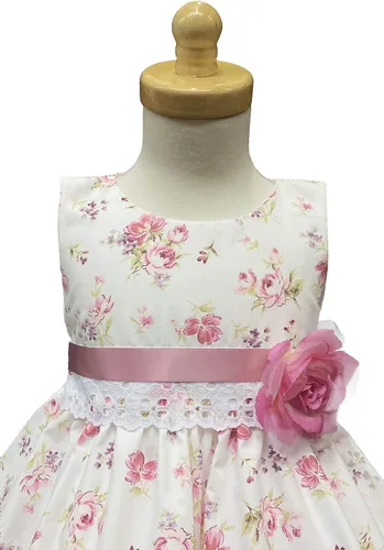 Miniatura 3 de Lito - Vestido de Pascua para niñas con estampado floral de algodón