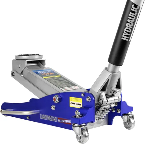 Miniatura 15 de LKTART Gato hidráulico de piso de perfil bajo de 3 toneladas con rango de elevación de pistón dual 3.3"-18.5" Bomba doble azul 3.0T 3.3"-18.5