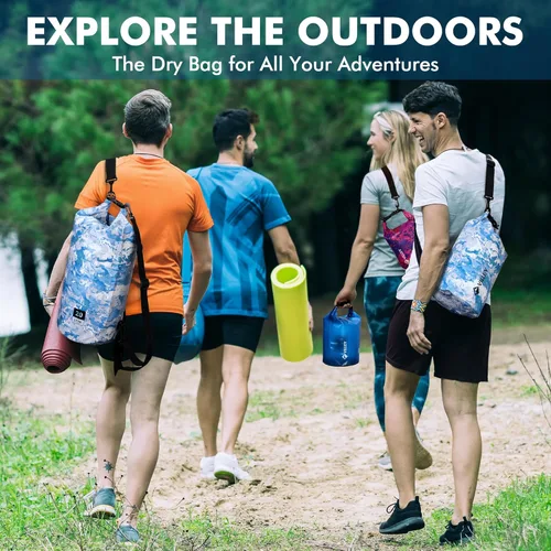 Miniatura 8 de VILLEY Bolsa seca impermeable de 20L, saco con tapa enrollable que mantiene el equipo seco, saco ligero para kayak, navegación, camping, natación