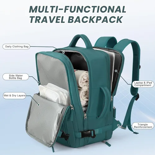 Miniatura 5 de Beraliy Mochila de viaje para mujer como artículo personal, bolsa de viaje aprobada por vuelo, mochila de transporte, mochila para laptop de 17.3